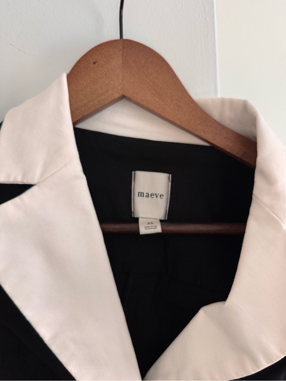 Anthropologie Maeve Long-Sleeve Tuxedo Micro Playsuit - Picture 4 of 8